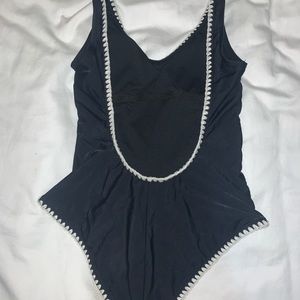 Black one piece bathing suit